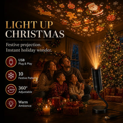 Plug & Play HD Holiday Projector for Christmas & Halloween Decor