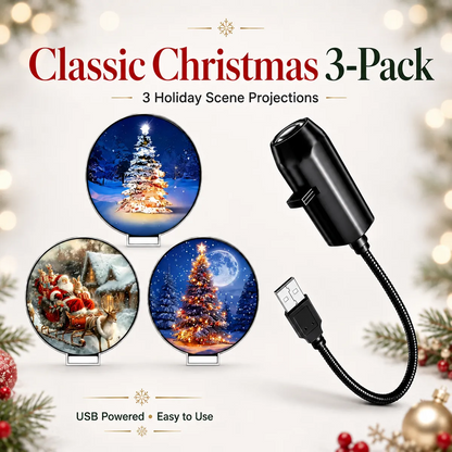 Plug & Play HD Holiday Projector for Christmas & Halloween Decor