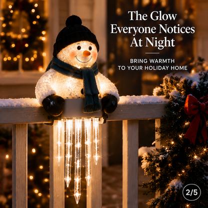 WinterGlow Snowman Icicle Lights