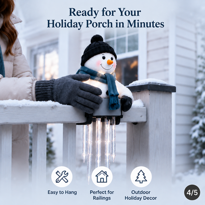 WinterGlow Snowman Icicle Lights