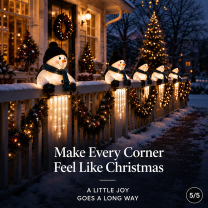 WinterGlow Snowman Icicle Lights